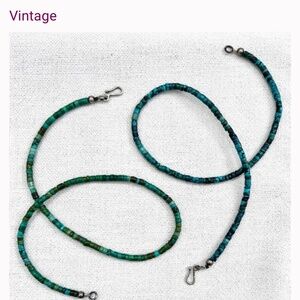 1970s TURQUOISE Heishi Vintage Southwestern Necklace 16” 18” NOS Never Used!